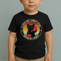 Muay Thai Funny Cat Kickboxing Thailand Boxing Cat Boxing Toddler T-Shirt thumb 2