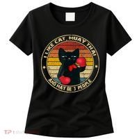 Muay Thai Funny Cat Kickboxing Thailand Boxing Cat Boxing Women's T-Shirt thumb 0