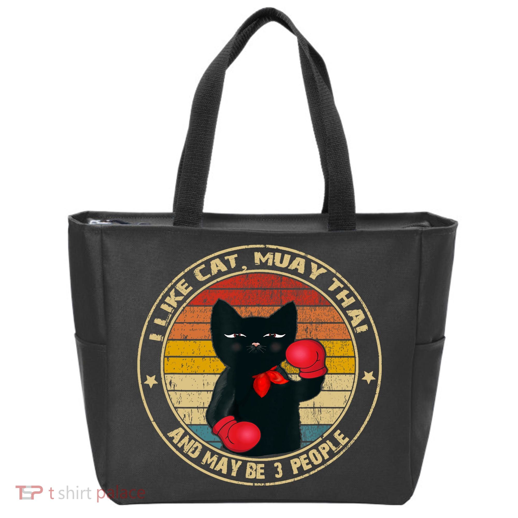 Muay Thai Funny Cat Kickboxing Thailand Boxing Cat Boxing Tote Bag
