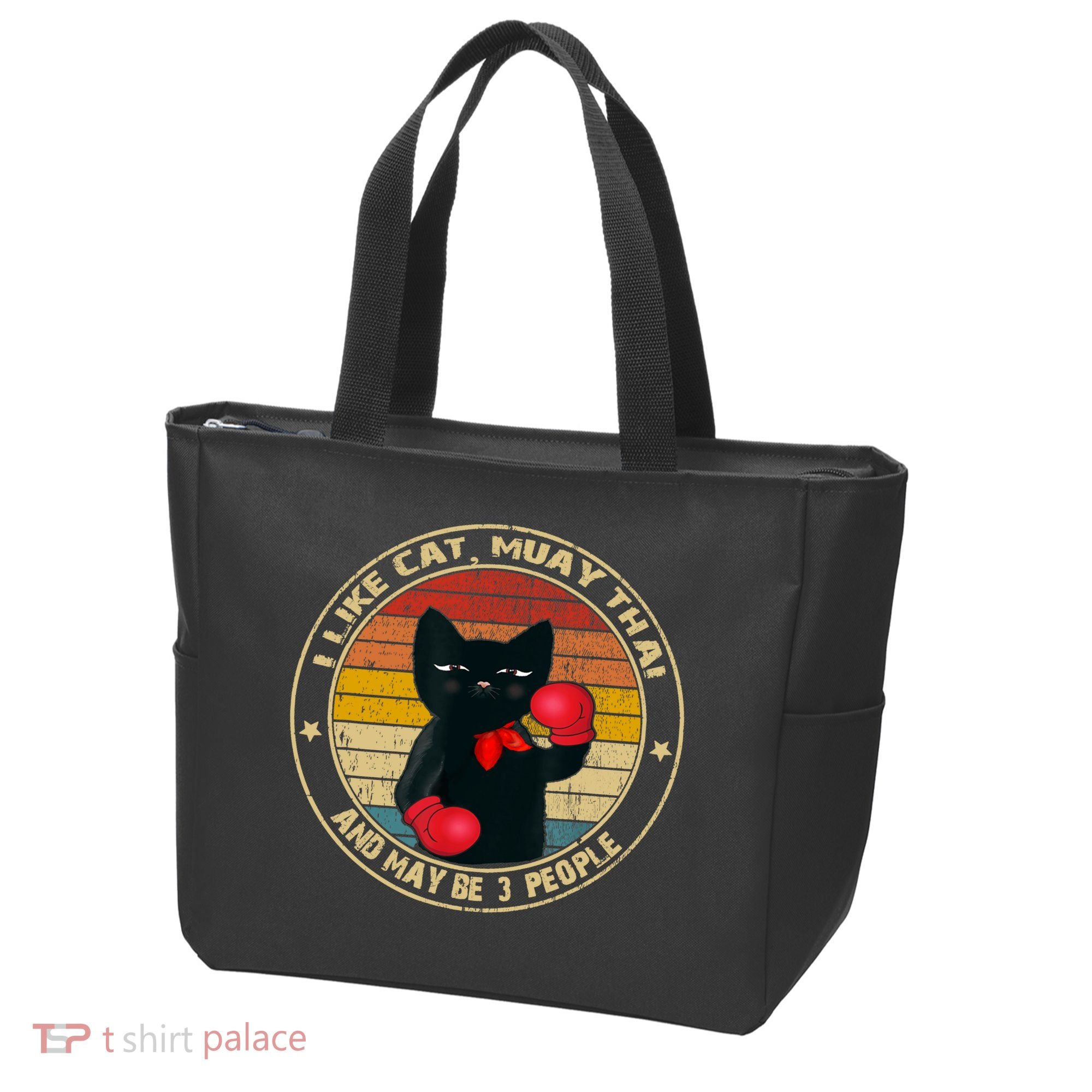 Muay Thai Funny Cat Kickboxing Thailand Boxing Cat Boxing Tote Bag