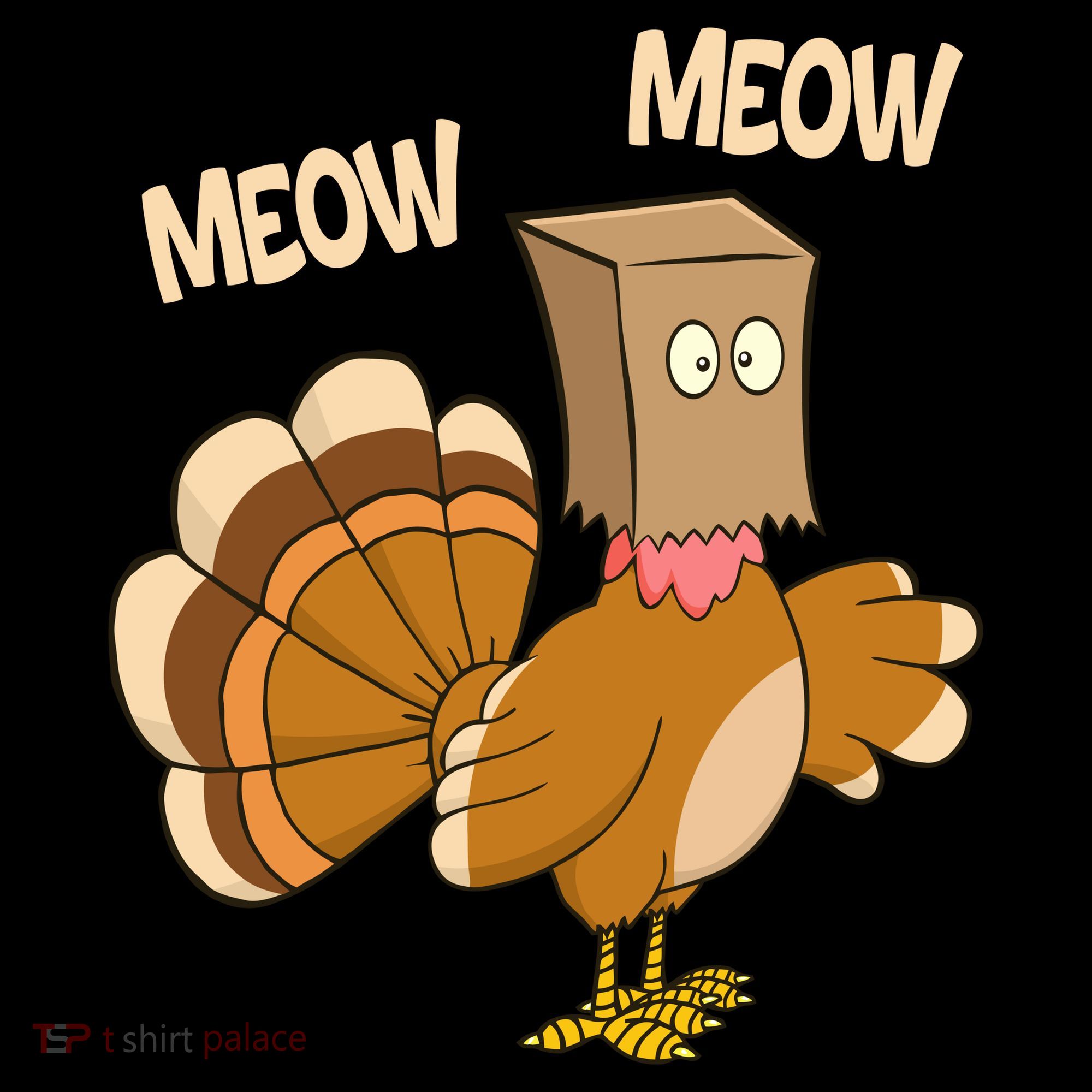 Meow Turkey Funny Thanksgiving Sweatshirt