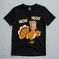 Meow Turkey Funny Thanksgiving T-Shirt thumb 5