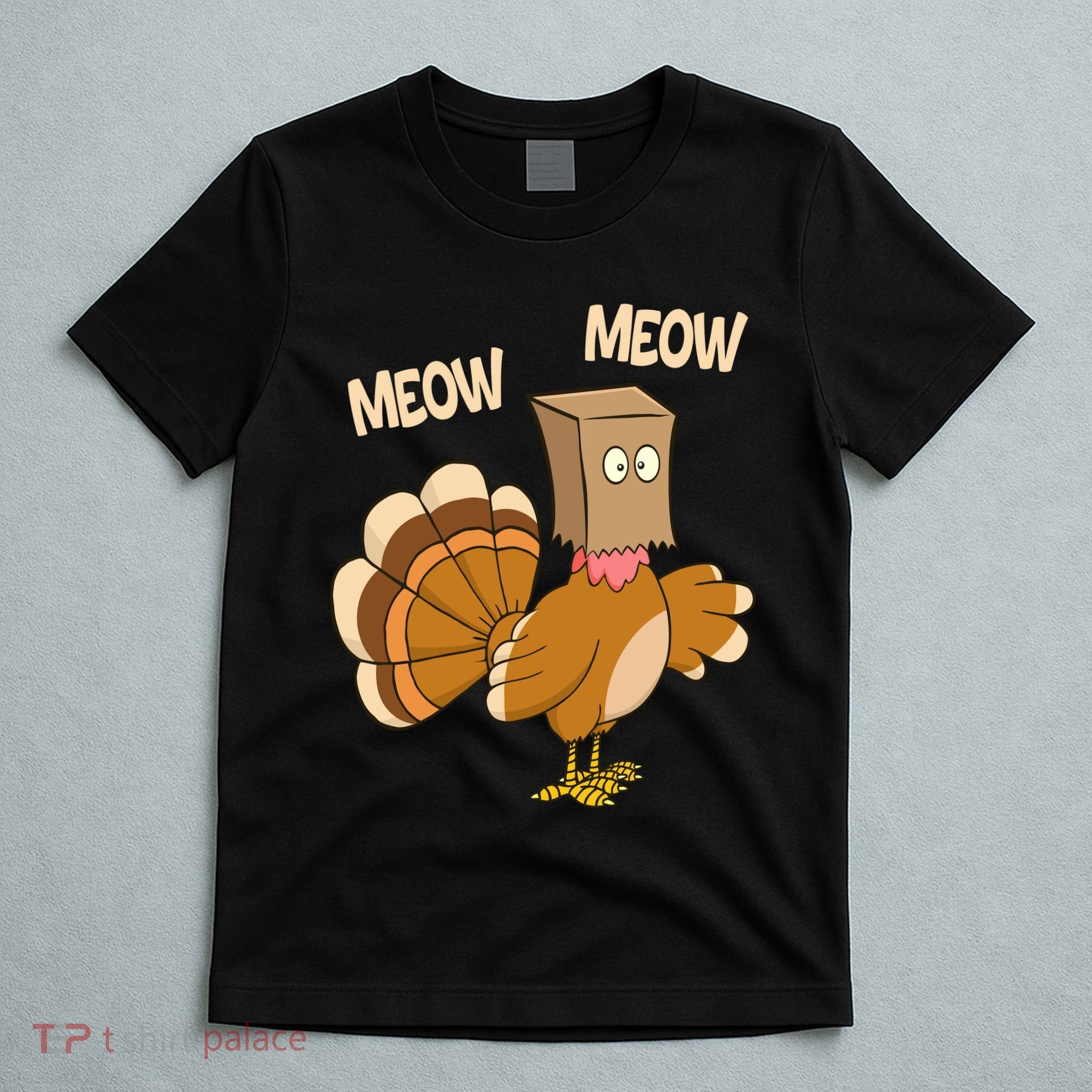 Meow Turkey Funny Thanksgiving T-Shirt
