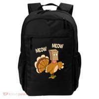Meow Turkey Funny Thanksgiving Backpack thumb 0