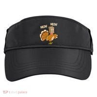 Meow Turkey Funny Thanksgiving Adult Drive Performance Visor thumb 0