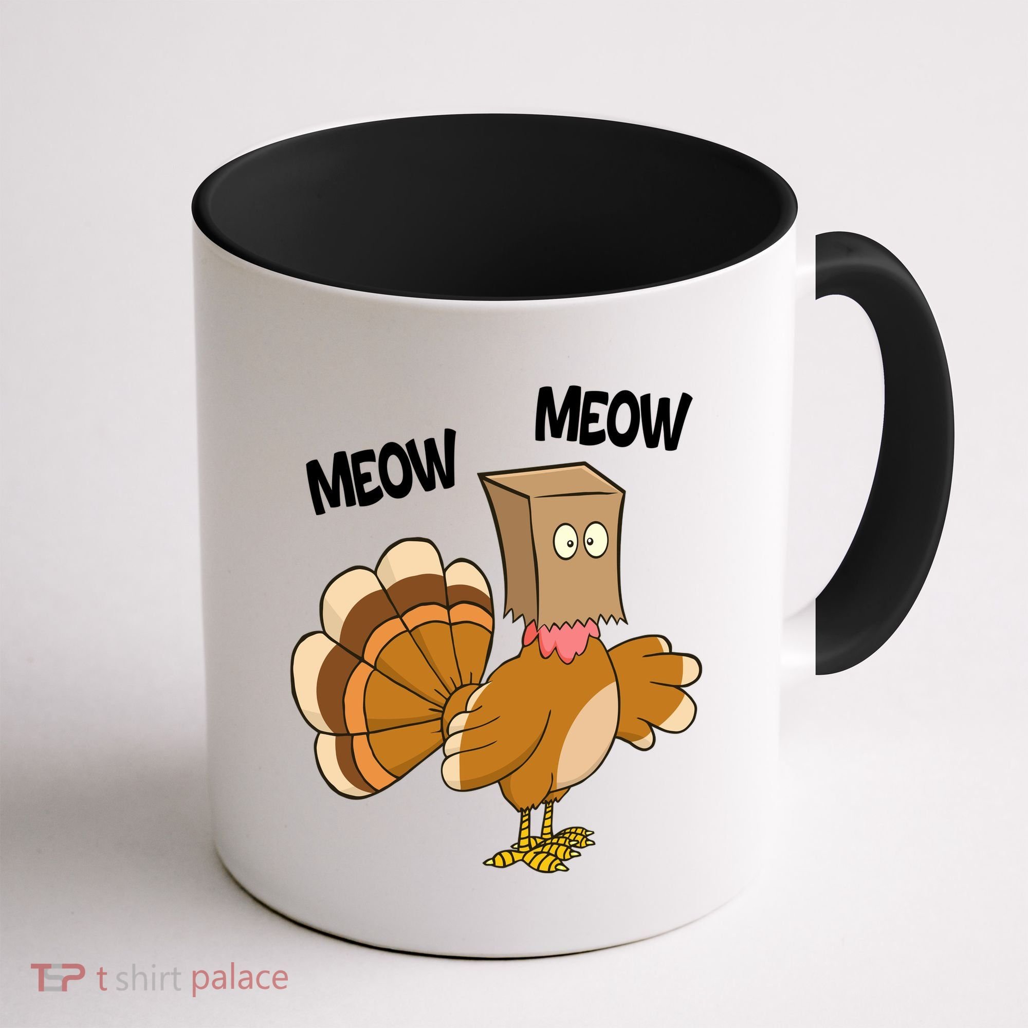 Meow Turkey Funny Thanksgiving Coffee Mug