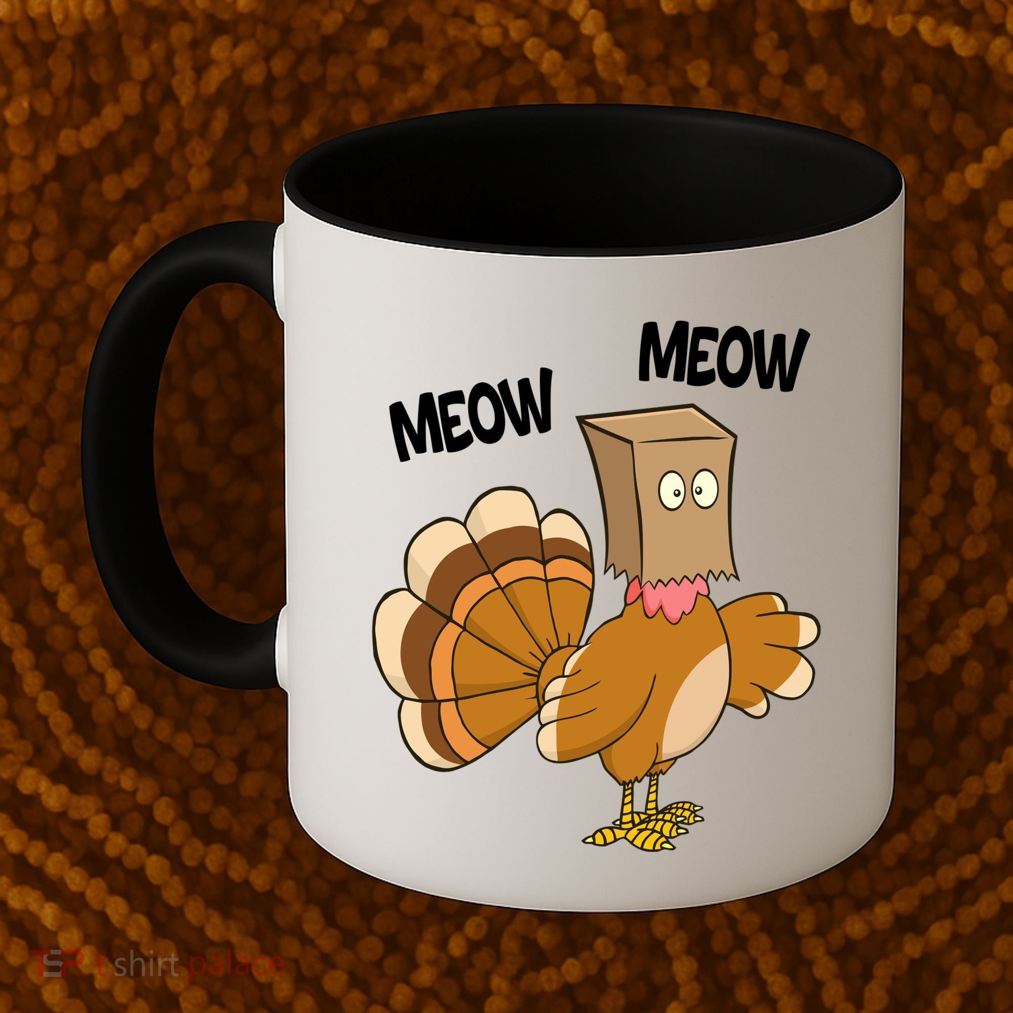 Meow Turkey Funny Thanksgiving Coffee Mug