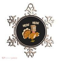Meow Turkey Funny Thanksgiving Ornament thumb 0