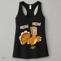 Meow Turkey Funny Thanksgiving Women's Tank Top thumb 3