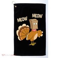 Meow Turkey Funny Thanksgiving Golf Towel thumb 0