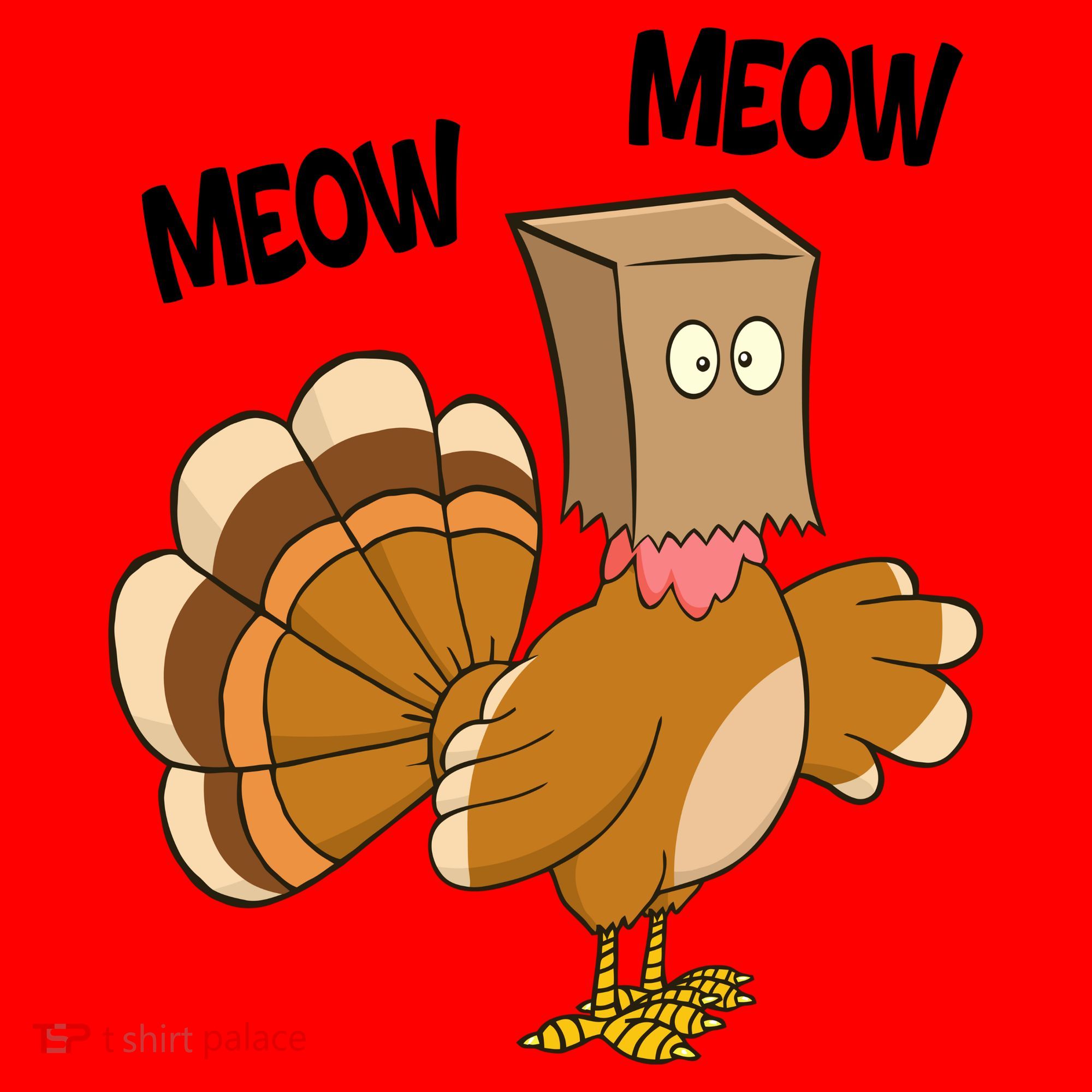 Meow Turkey Funny Thanksgiving Santa Hat