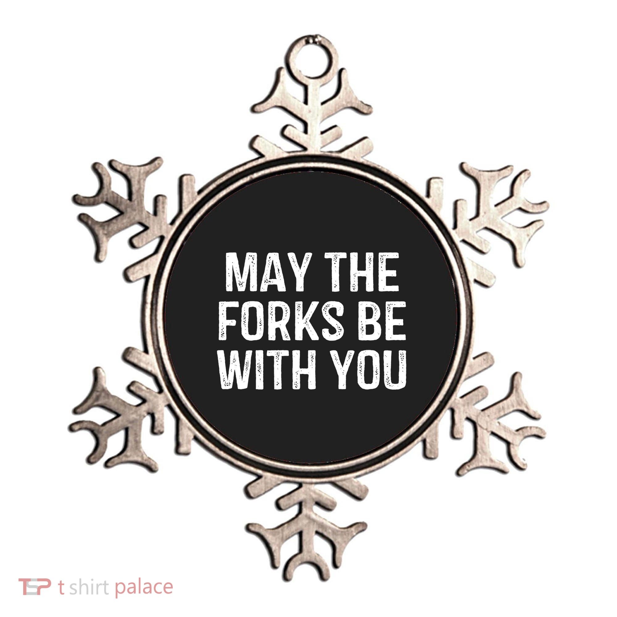 May The Forks Be With You Funny Thanksgiving Ornament