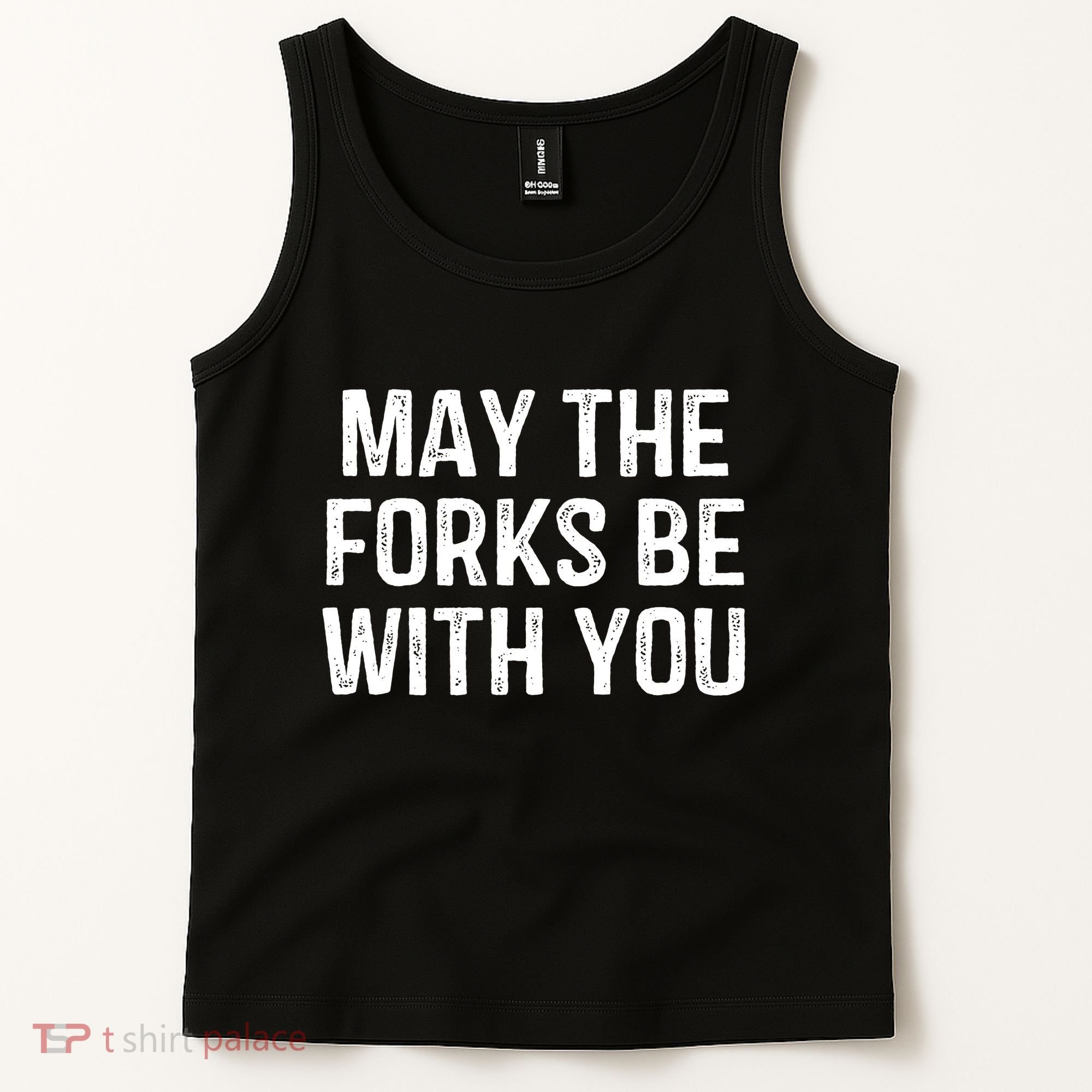 May The Forks Be With You Funny Thanksgiving Tank Top