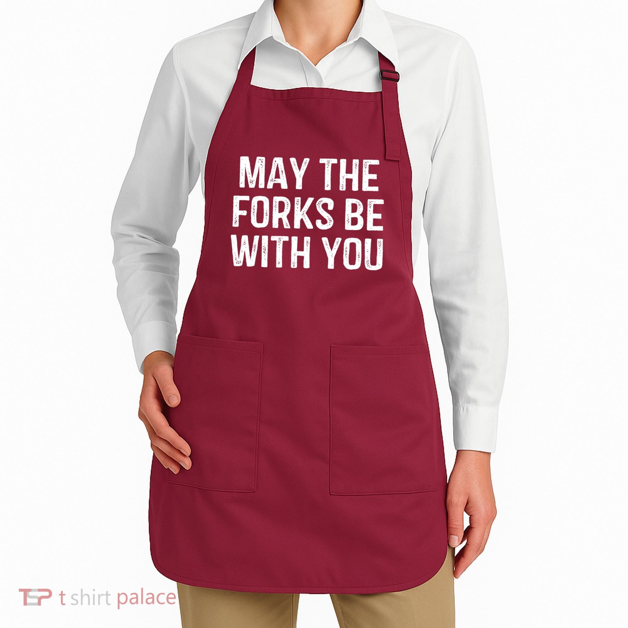 May The Forks Be With You Funny Thanksgiving Apron