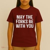 May The Forks Be With You Funny Thanksgiving T-Shirt thumb 4