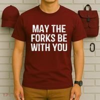 May The Forks Be With You Funny Thanksgiving T-Shirt thumb 6