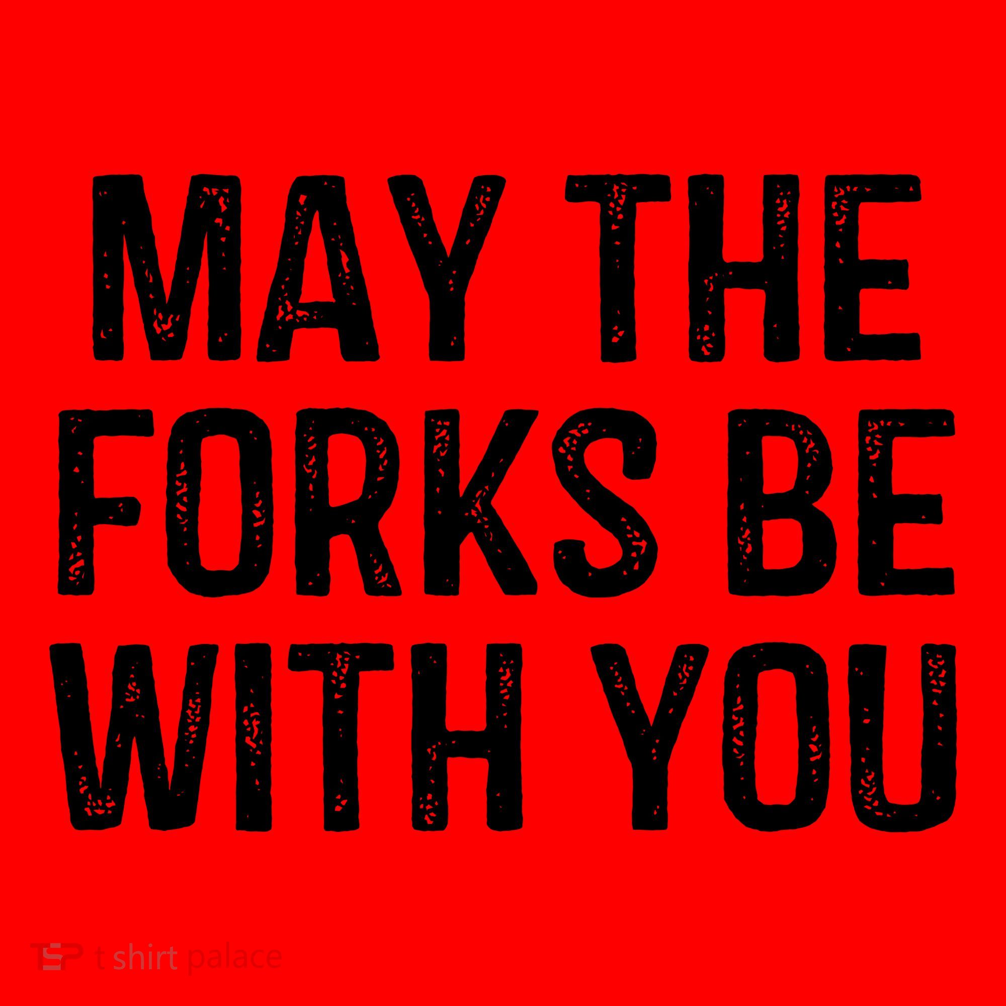 May The Forks Be With You Funny Thanksgiving Santa Hat