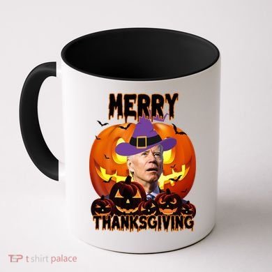 Merry Thanksgiving Funny Joe Biden Halloween Coffee Mug