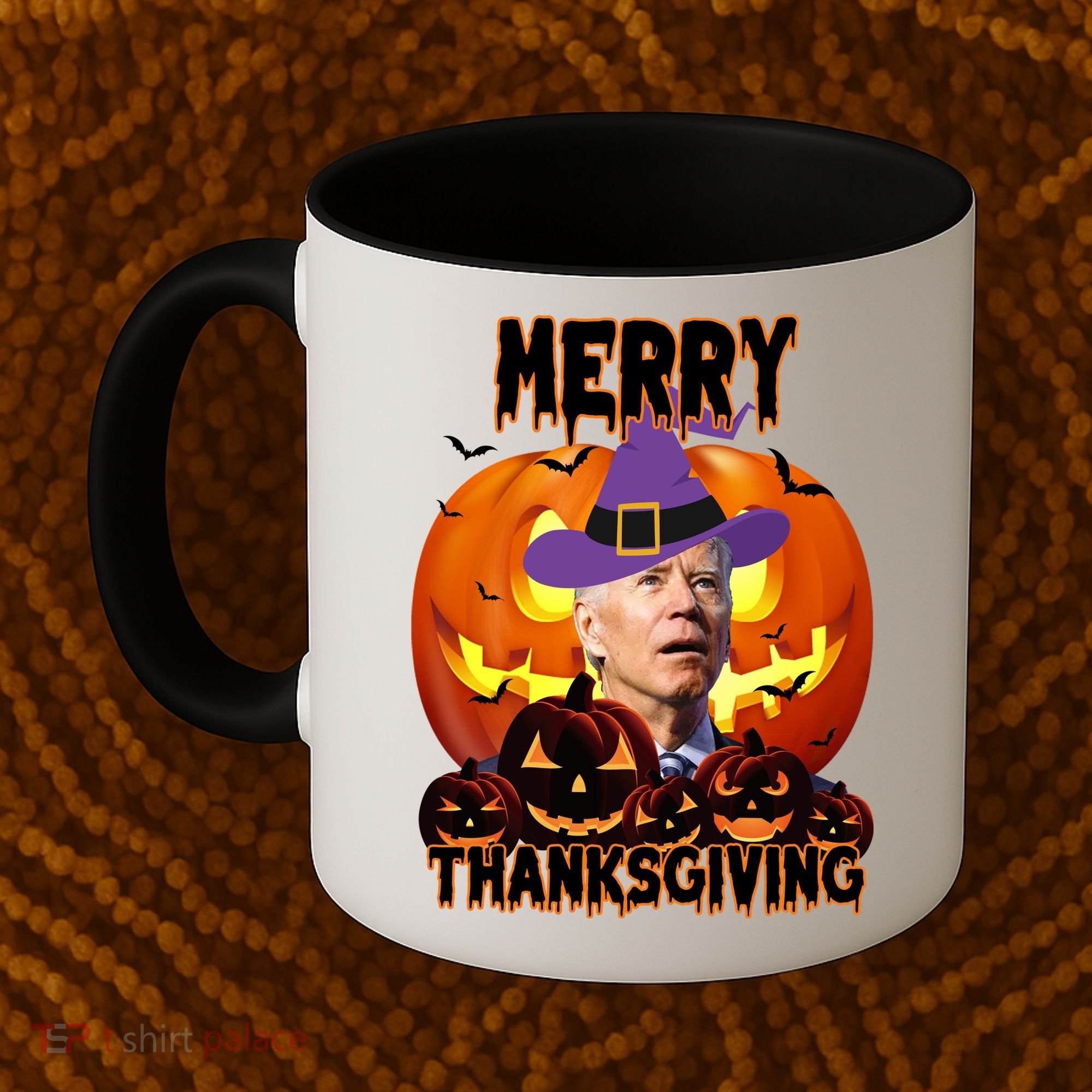 Merry Thanksgiving Funny Joe Biden Halloween Coffee Mug