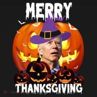 Merry Thanksgiving Funny Joe Biden Halloween Ornament thumb 1