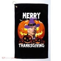 Merry Thanksgiving Funny Joe Biden Halloween Golf Towel thumb 0