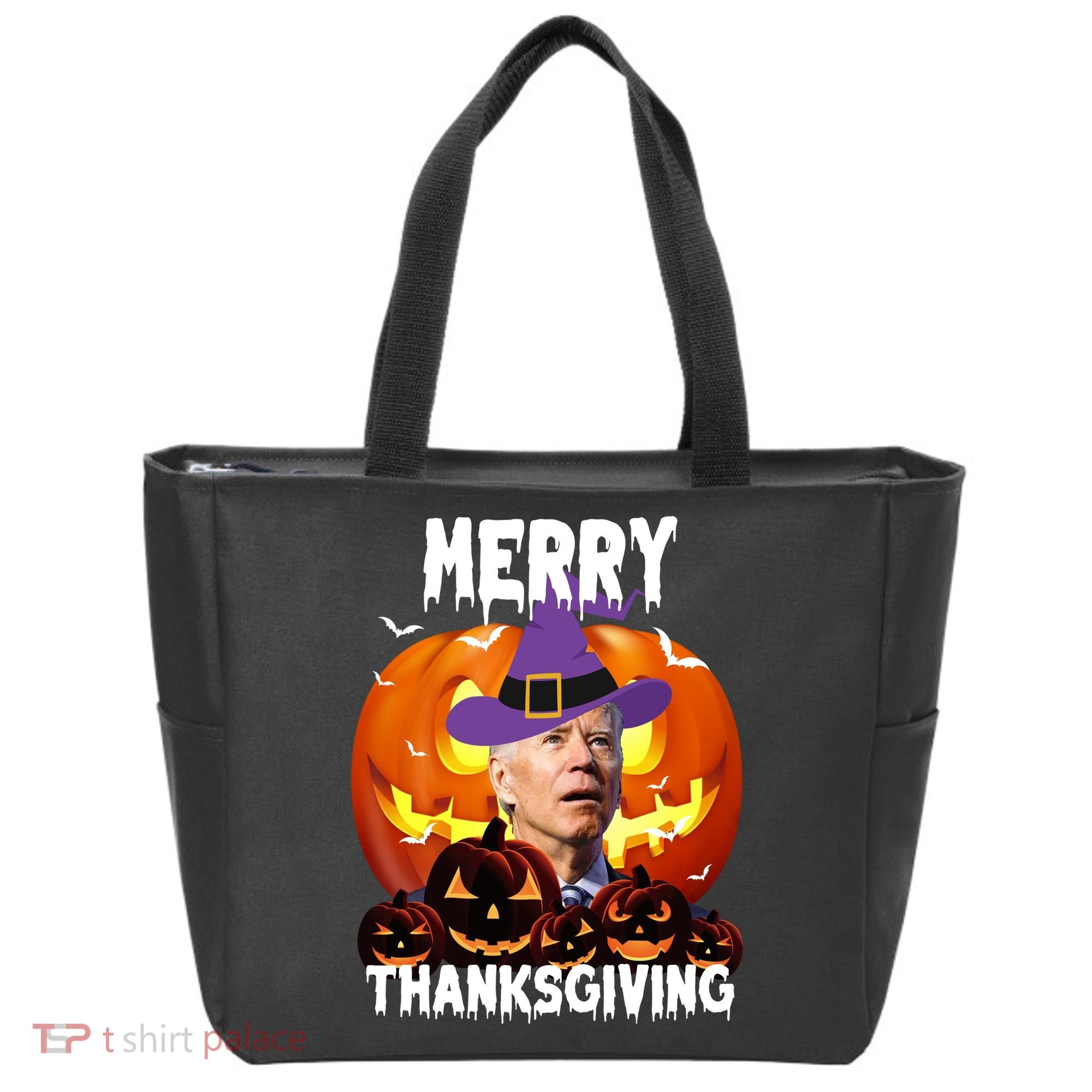 Merry Thanksgiving Funny Joe Biden Halloween Tote Bag