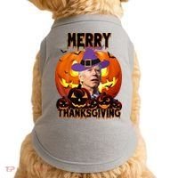 Merry Thanksgiving Funny Joe Biden Halloween Doggie Tank thumb 0