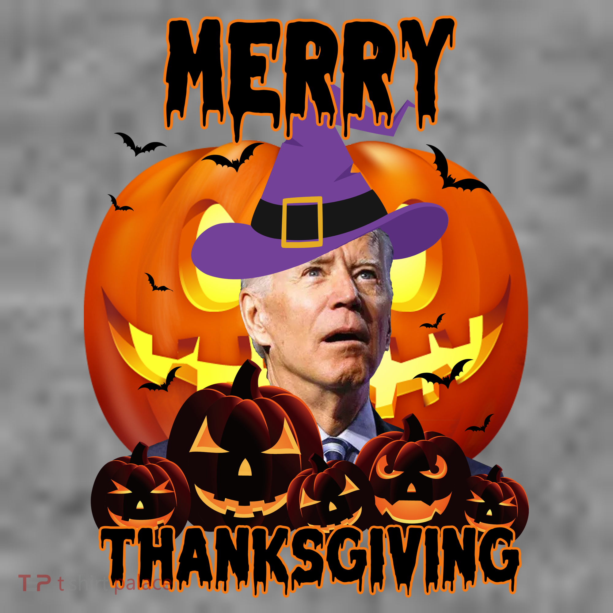 Merry Thanksgiving Funny Joe Biden Halloween Women's Hoodie