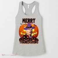 Merry Thanksgiving Funny Joe Biden Halloween Women's Tank Top thumb 0