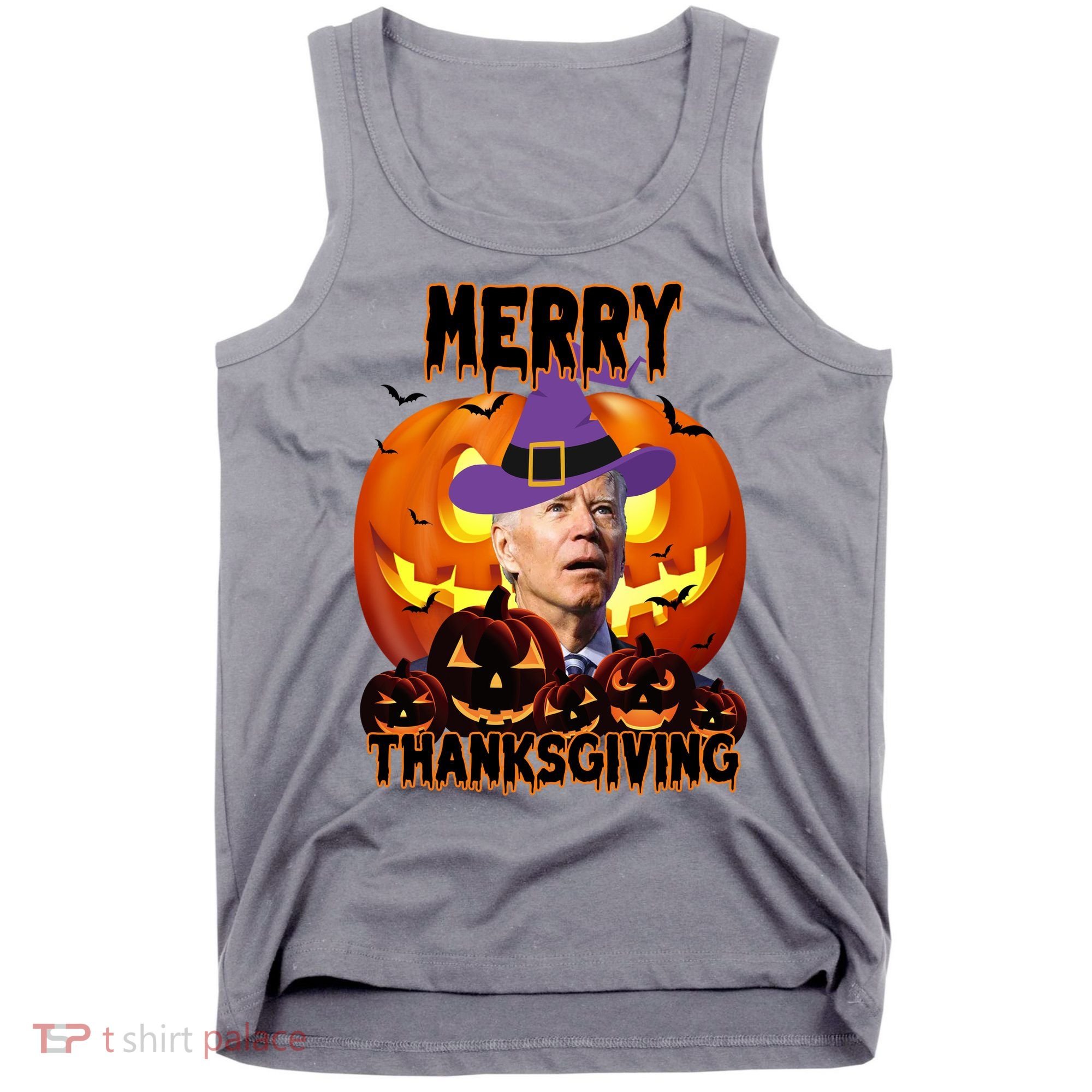 Merry Thanksgiving Funny Joe Biden Halloween Tank Top