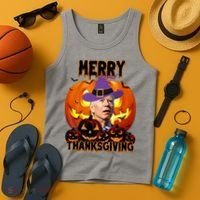 Merry Thanksgiving Funny Joe Biden Halloween Tank Top thumb 4
