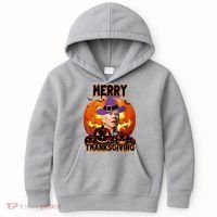 Merry Thanksgiving Funny Joe Biden Halloween Kids Hoodie thumb 0