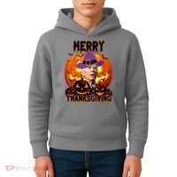Merry Thanksgiving Funny Joe Biden Halloween Kids Hoodie thumb 4
