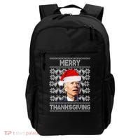 Merry Thanksgiving Funny Biden Ugly Christmas Backpack thumb 0