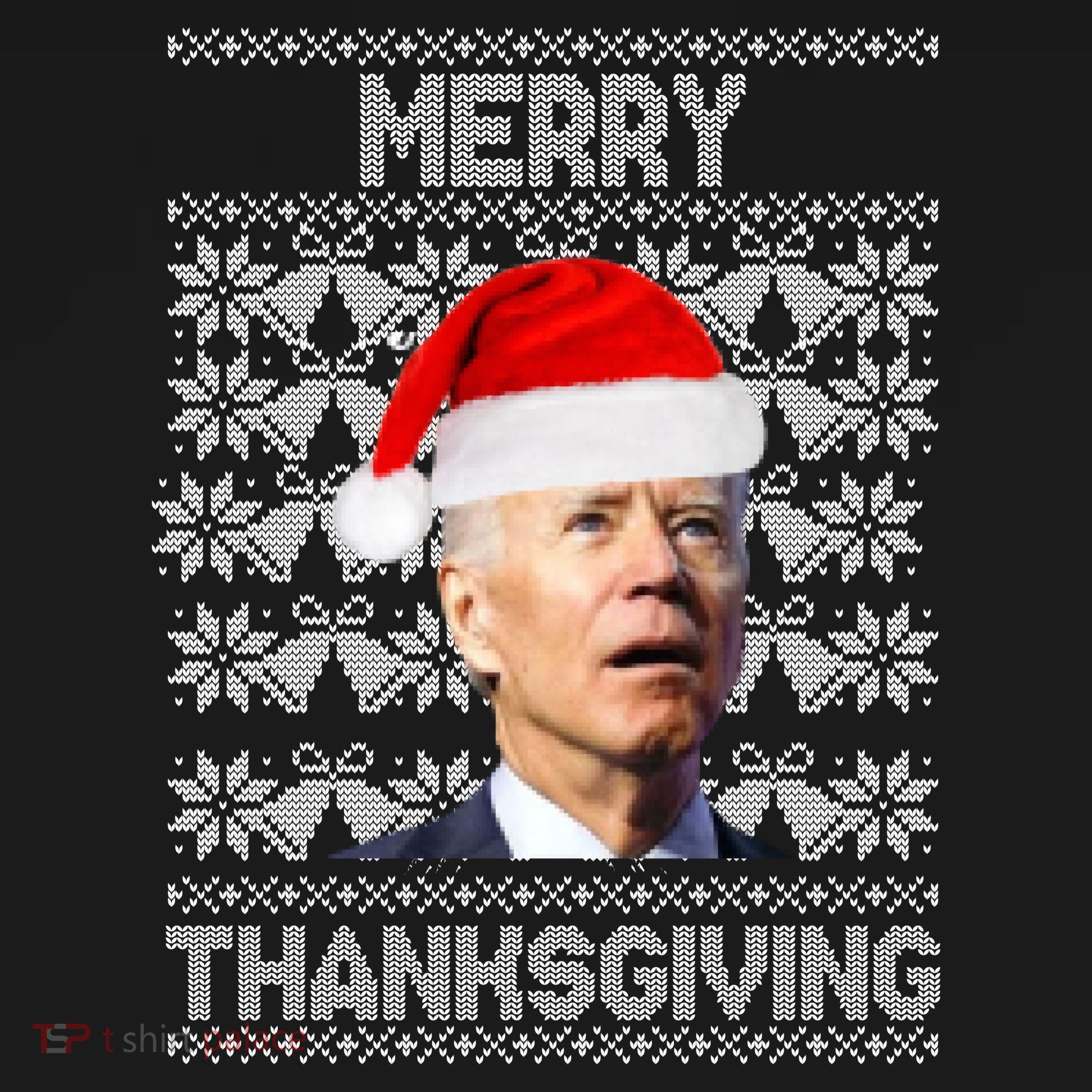Merry Thanksgiving Funny Biden Ugly Christmas Backpack