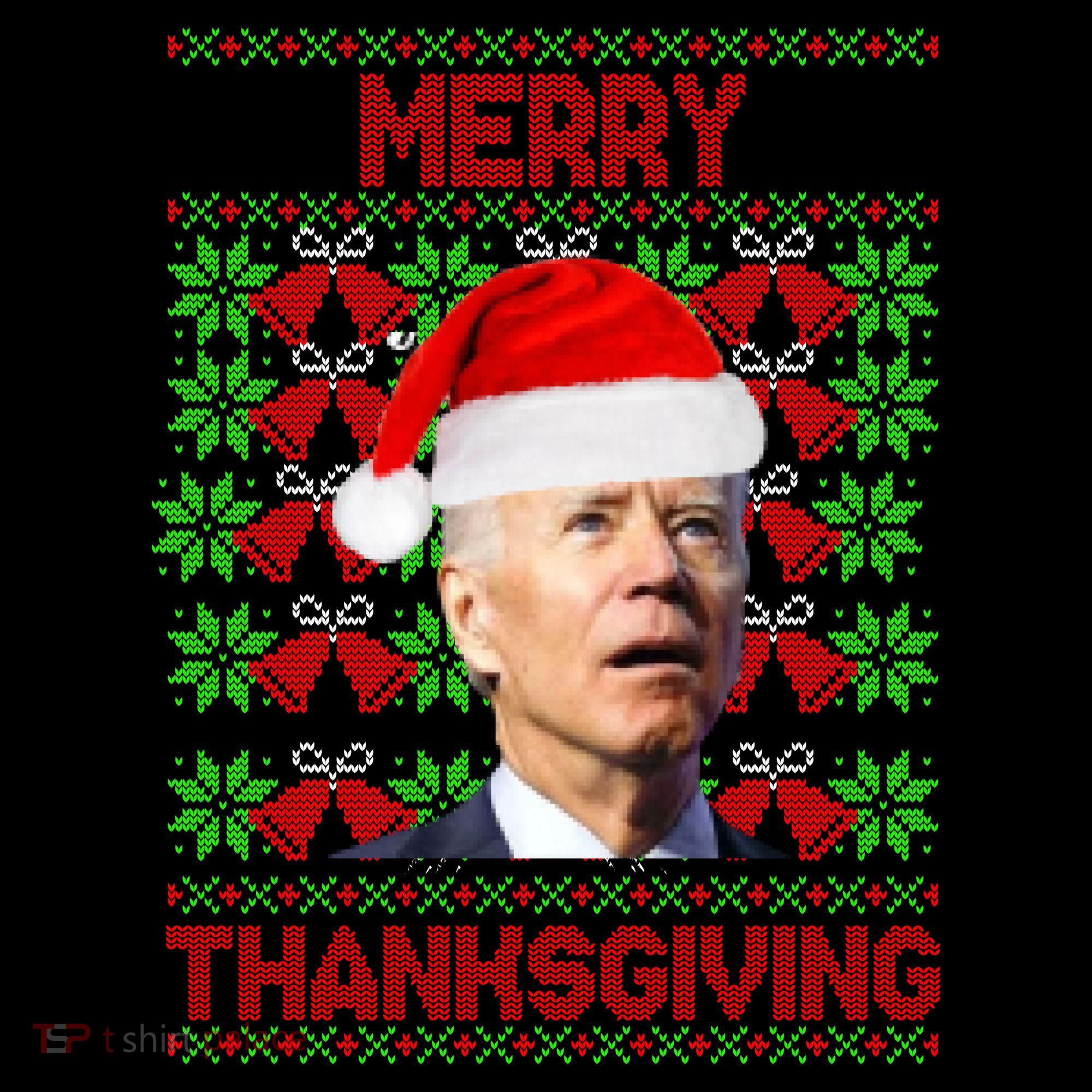 Merry Thanksgiving Funny Biden Ugly Christmas Coffee Mug