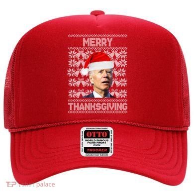 Merry Thanksgiving Funny Biden Ugly Christmas Hat