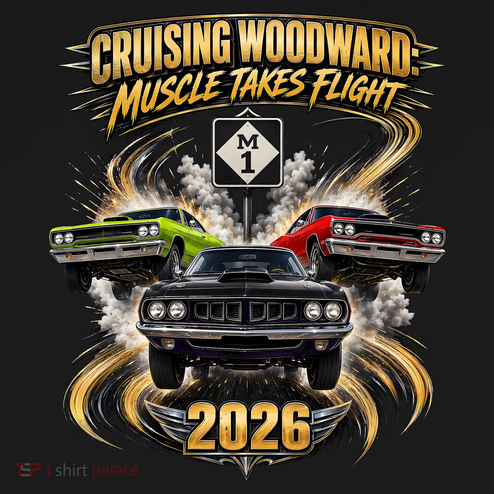 Muscle Takes Flight Crusing Woodward M1 2026 Bucket Hat