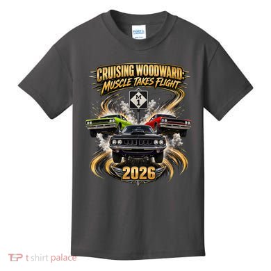 Muscle Takes Flight Crusing Woodward M1 2026 Kids T-Shirt