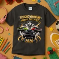 Muscle Takes Flight Crusing Woodward M1 2026 Kids T-Shirt thumb 3