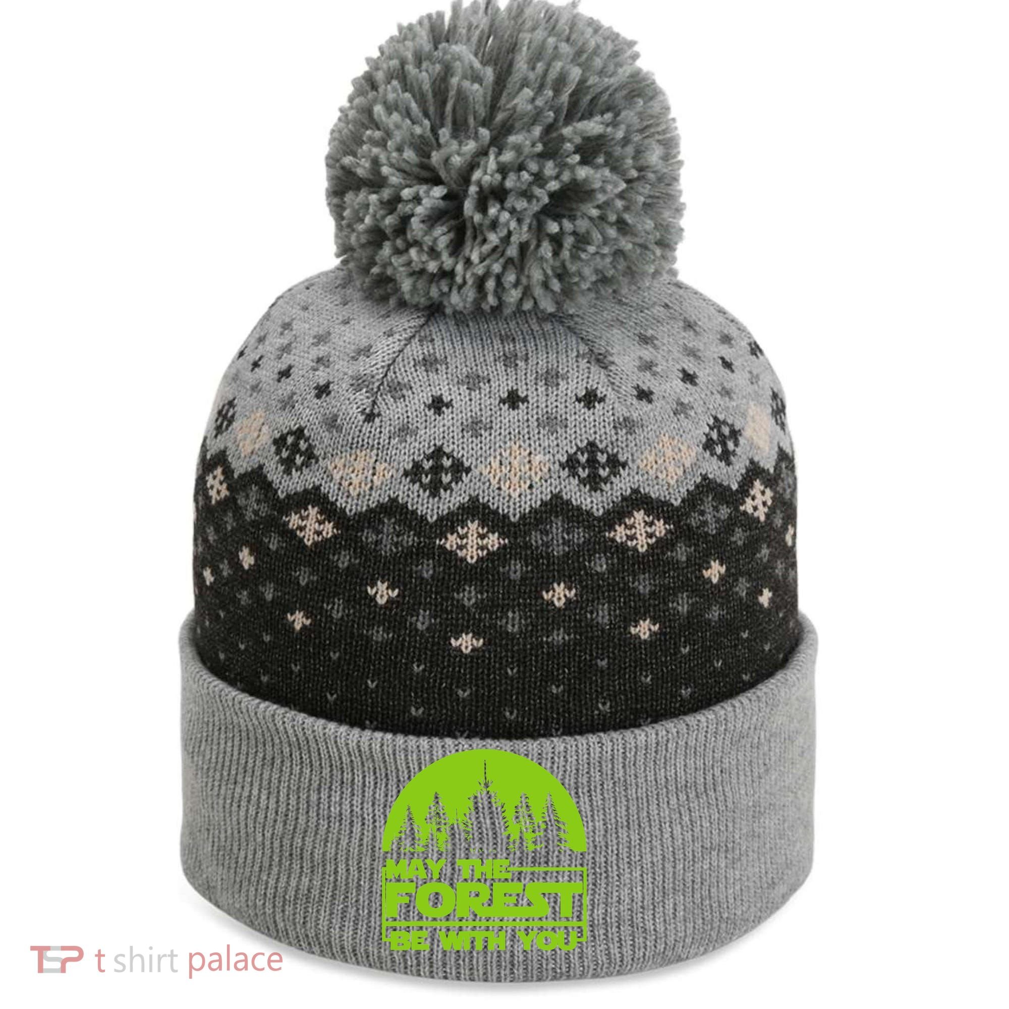 May The Forest Be With You The Baniff Cuffed Pom Beanie