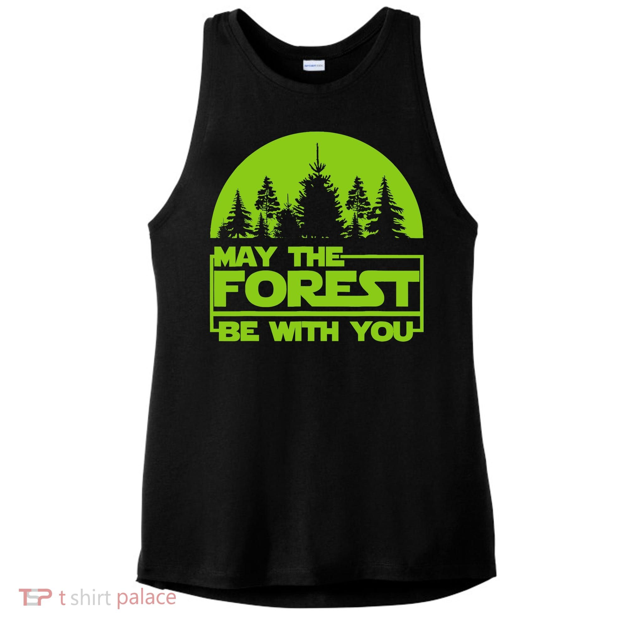 May The Forest Be With You Ladies PosiCharge Tri-Blend Wicking Tank