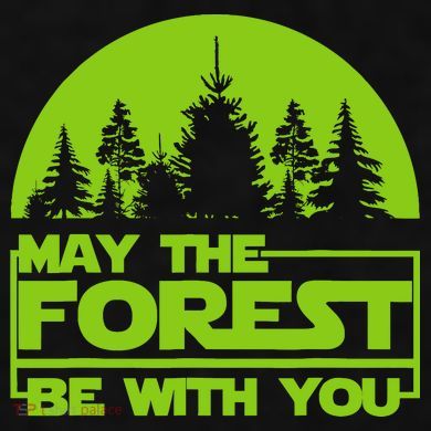 May The Forest Be With You Ladies PosiCharge Tri-Blend Wicking Tank