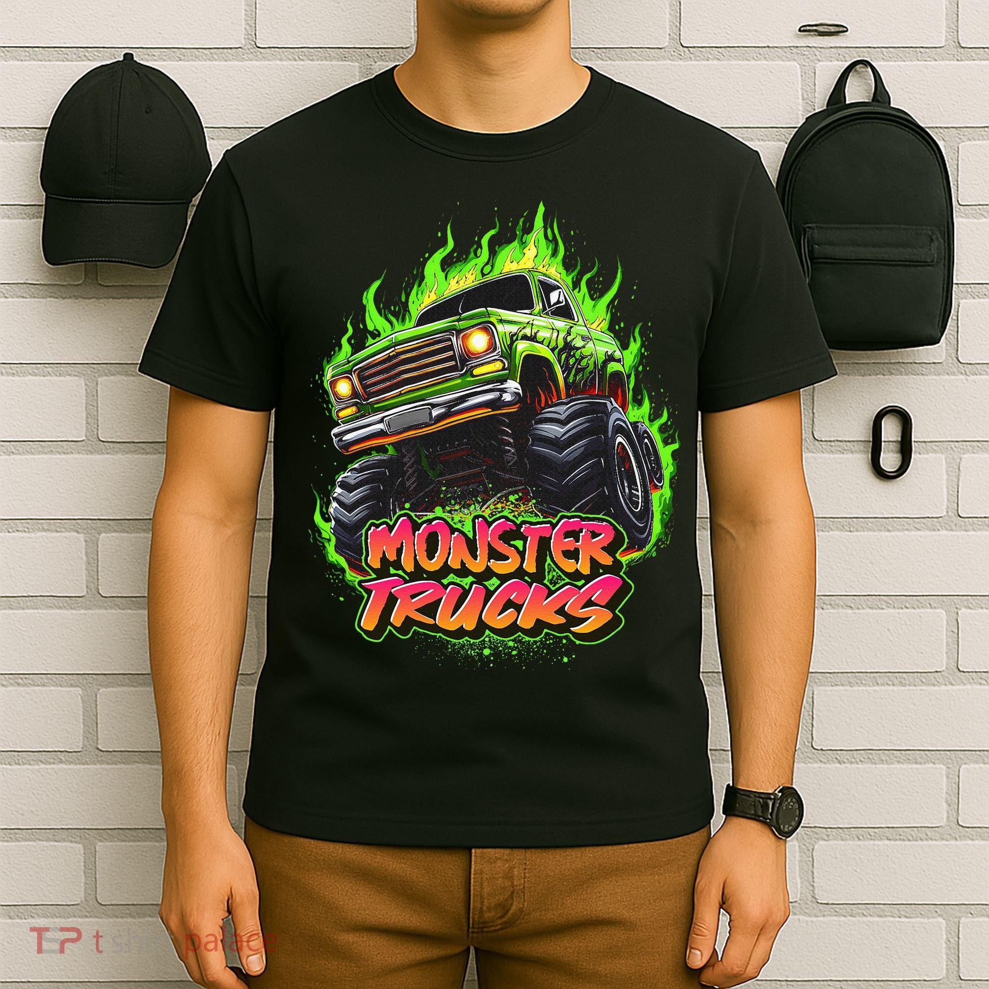 Monster Truck For Kids Monster Truck Vintage Retro T-Shirt