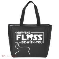 May The Floss Be With You Dentist Dentistry Dental Tote Bag thumb 0