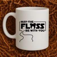 May The Floss Be With You Dentist Dentistry Dental Coffee Mug thumb 2