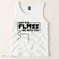 May The Floss Be With You Dentist Dentistry Dental Tank Top thumb 2