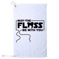 May The Floss Be With You Dentist Dentistry Dental Golf Towel thumb 0