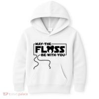 May The Floss Be With You Dentist Dentistry Dental Kids Hoodie thumb 0