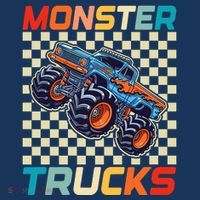 Monster Truck Fors Monster Truck Retro Vintage T-Shirt thumb 7